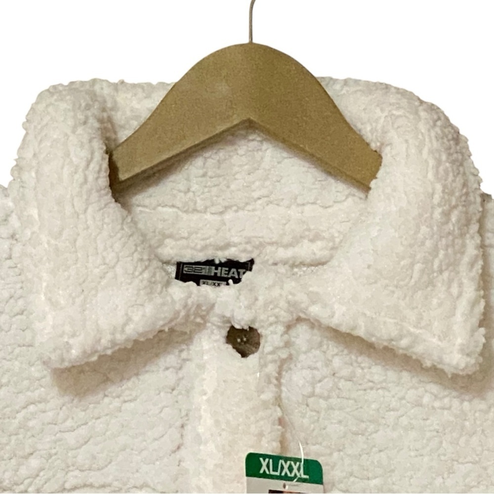 32 Degrees Heat Fleece Shacket XL/XXL Cream NWT Cozycore Minimalist Oversized - Picture 7 of 11